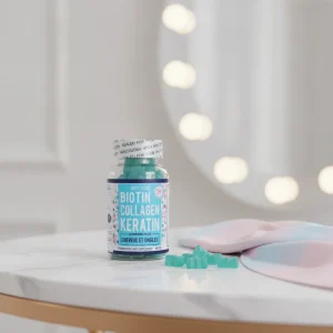 پاستیل بیوتین کلاژن کراتین بیود Biyode Biotin Collagen Keratin | تخصصیترین فرمول بازسازی مو و پوست