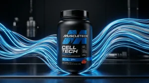 خرید کراتین ترکیبی ماسل تک طعم‌دار 1.3 کیلو | Muscletech Cell tech اصل